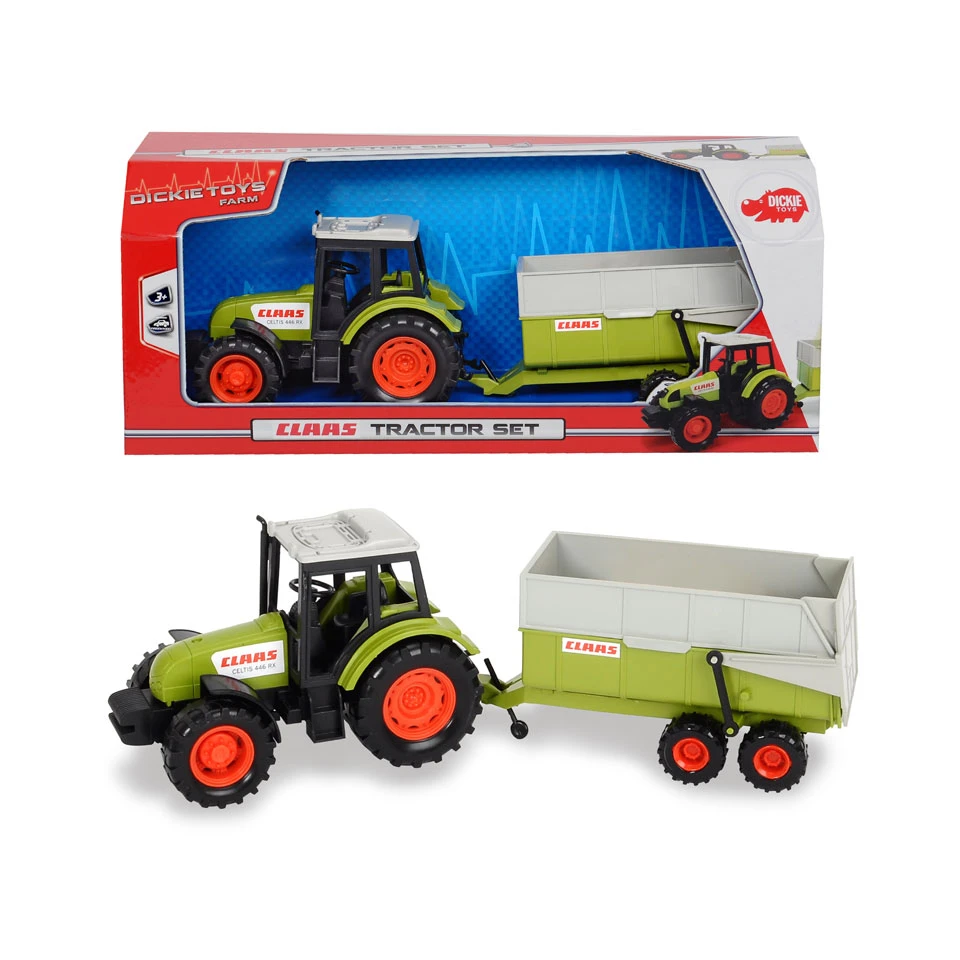 Dickie Toys Claas Tractor Met Aanhangwagen - Image 3