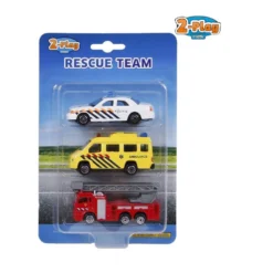 No Brand 2-Play Reddingsteam Voertuigen - 3 Stuks