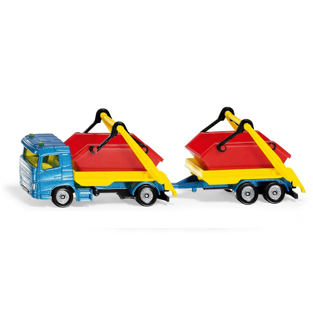 Siku Vrachtwagen Met Afvalcontainer En Aanhanger 1695